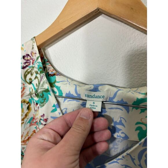 Sundance Arabella Top Blouse size small boho floral flowy EUC colorful victorian - Picture 5 of 5